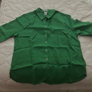 Women’s 2 Chicos Green Button Down